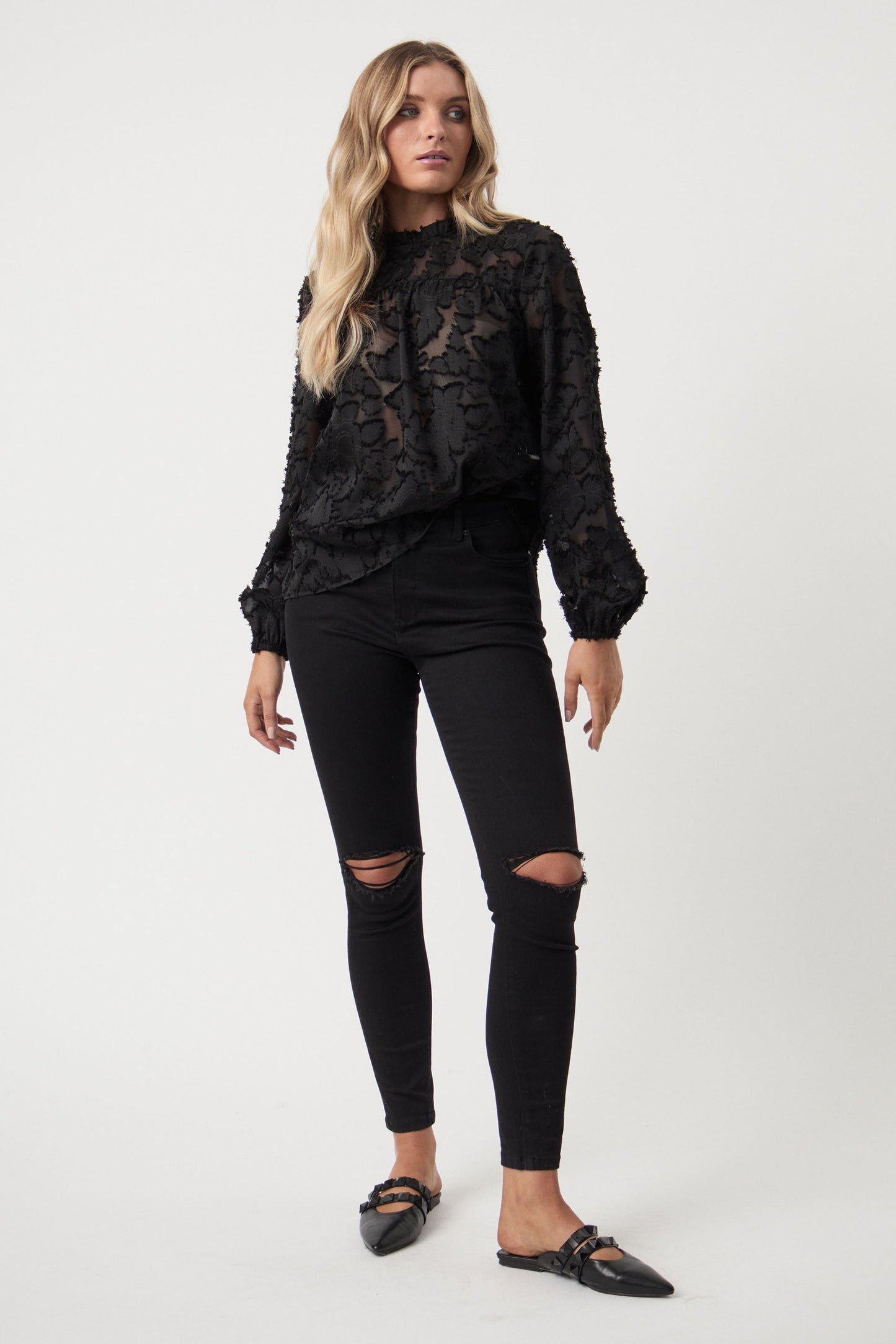 Annabella Textured Blouse