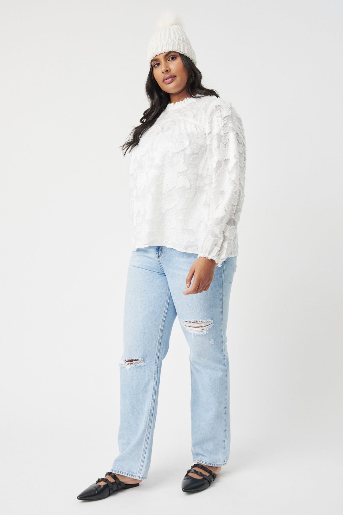 Annabella Textured Blouse