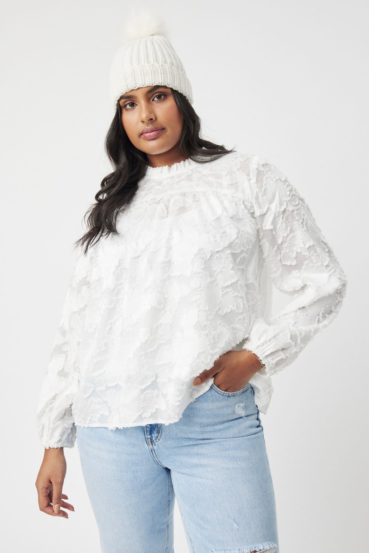 Annabella Textured Blouse