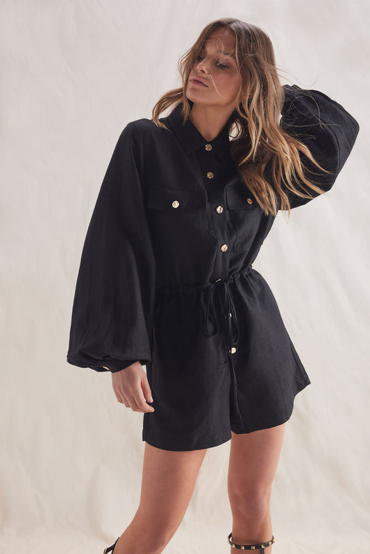 Emma Button Detail Playsuit