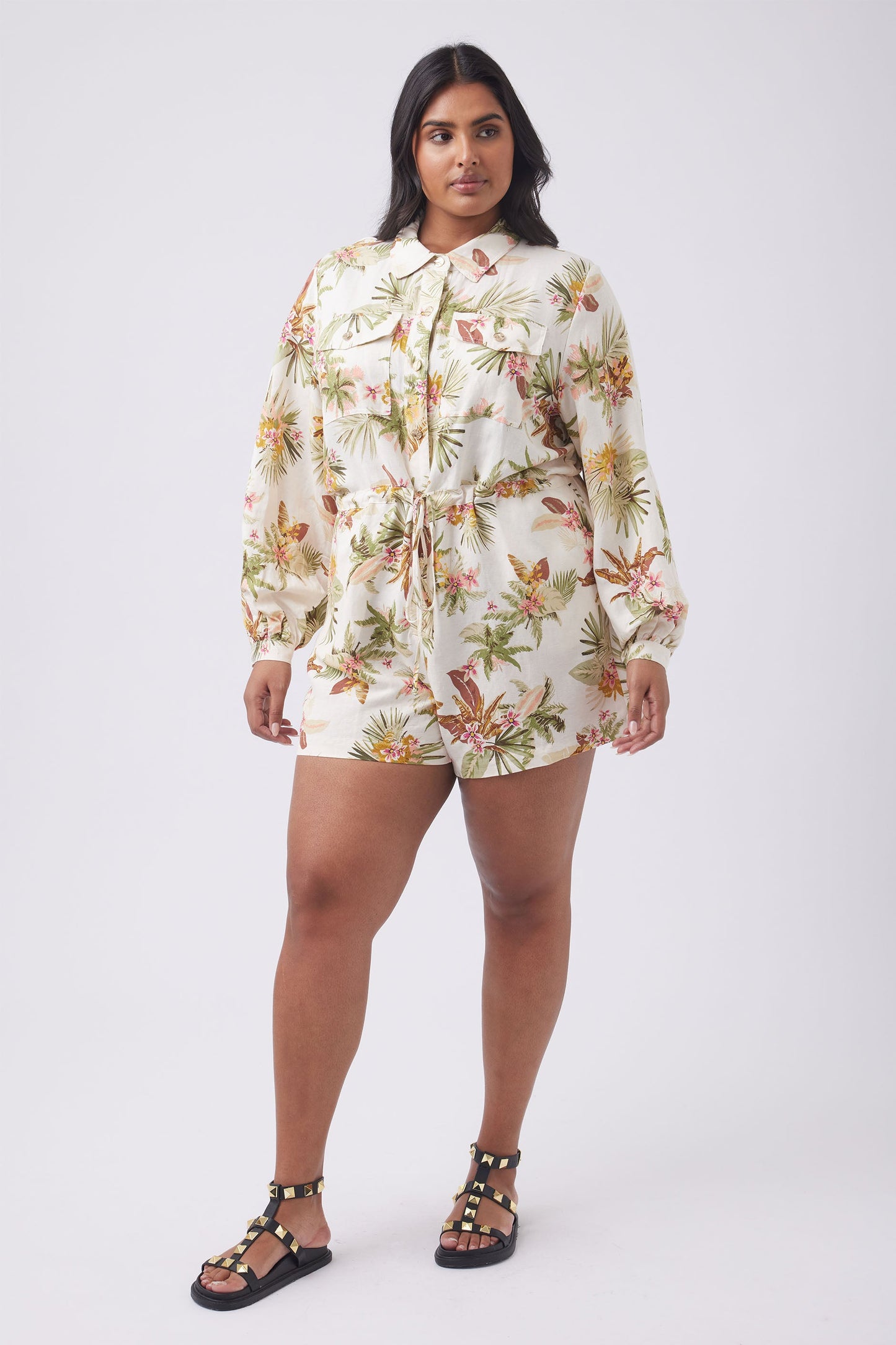 Emma Button Detail Playsuit