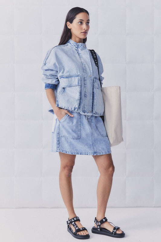 D-Luxe Denim Mini Skirt