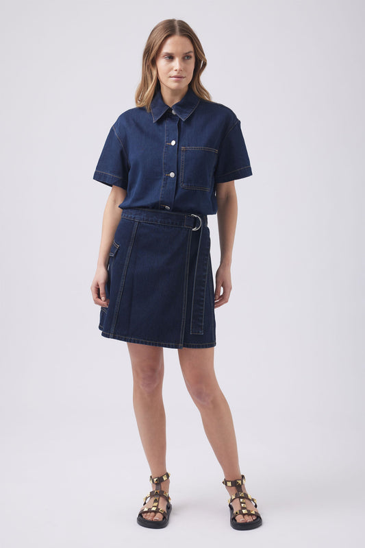 Phoebe Wrap Mini Skirt