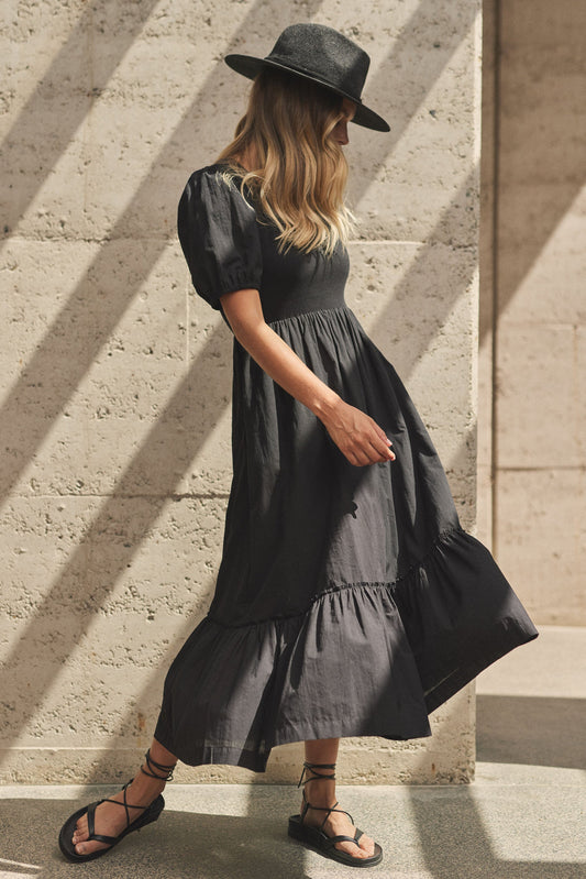 Meadow Puff Sleeve Midi Dress