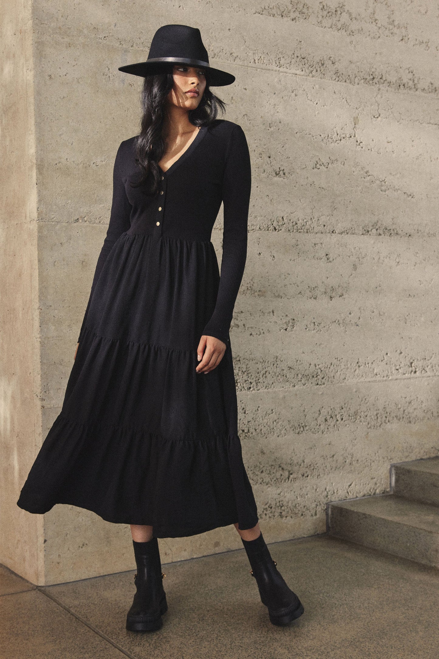 Leanne Long Sleeve Midi Dress