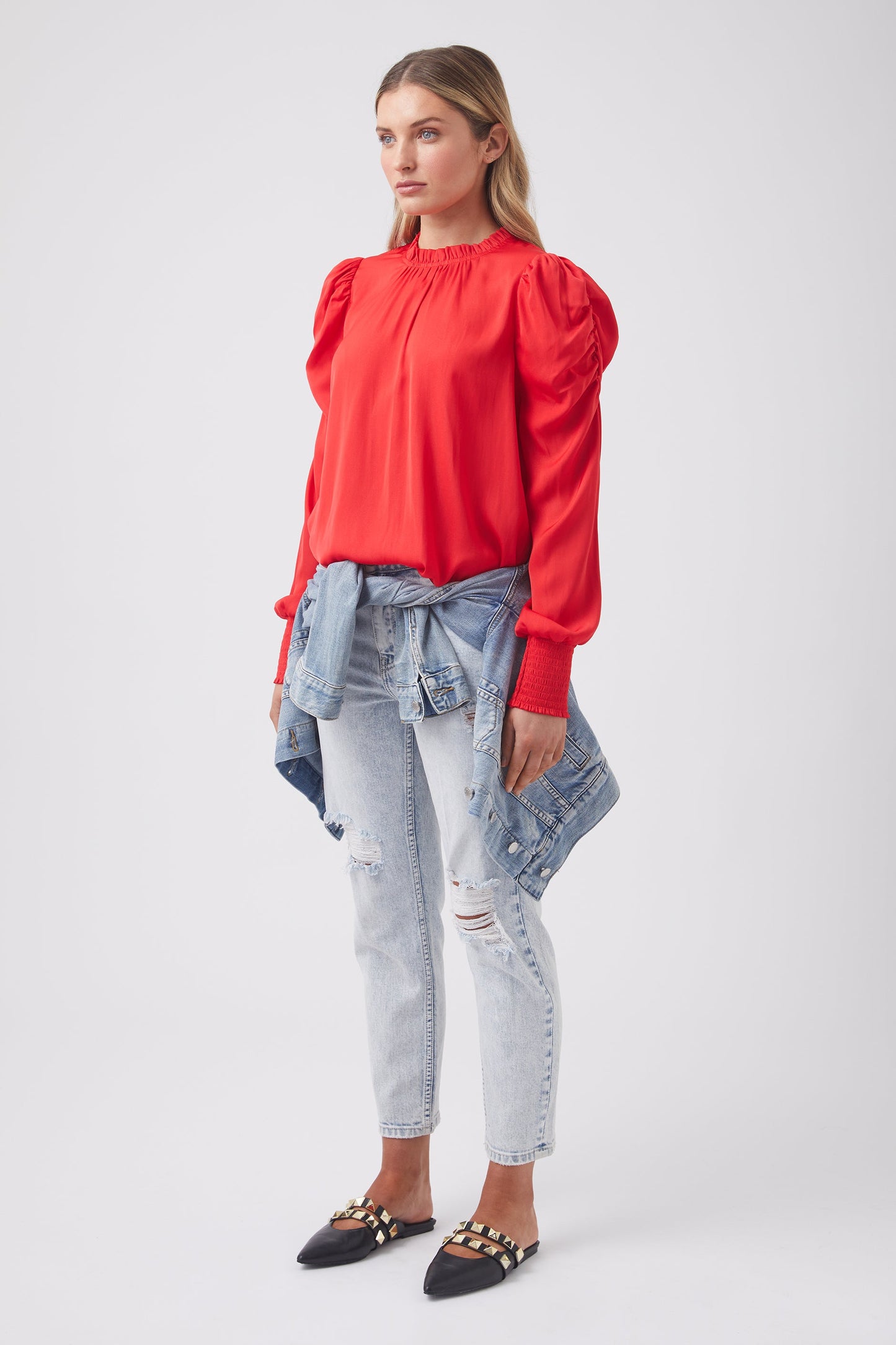 Lani Gathered Sleeve Top