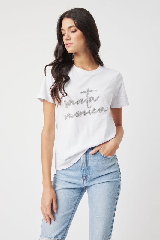 Santa Monica Embellished Tee