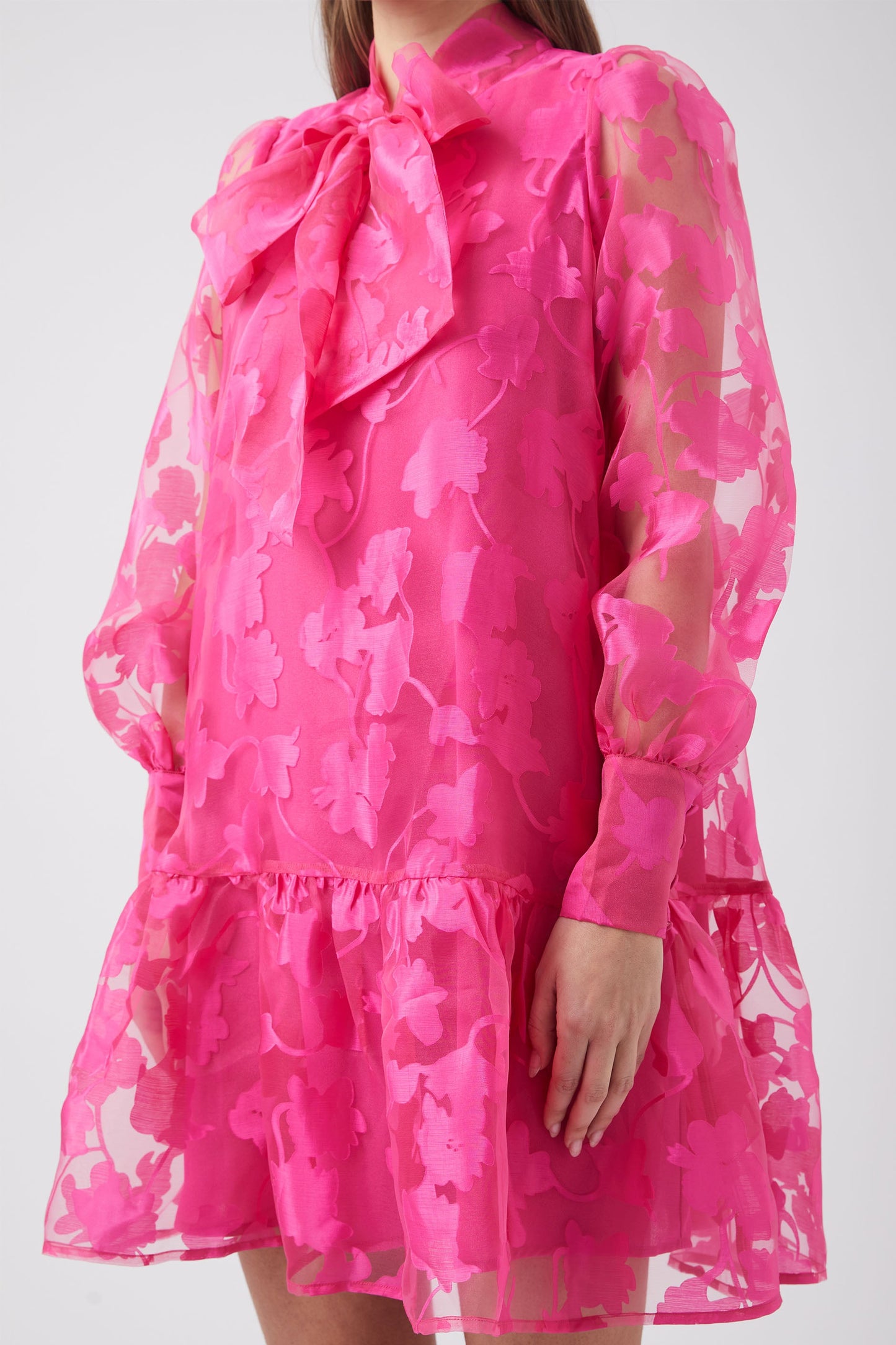 Blair Puff Sleeve Ruffle Dress