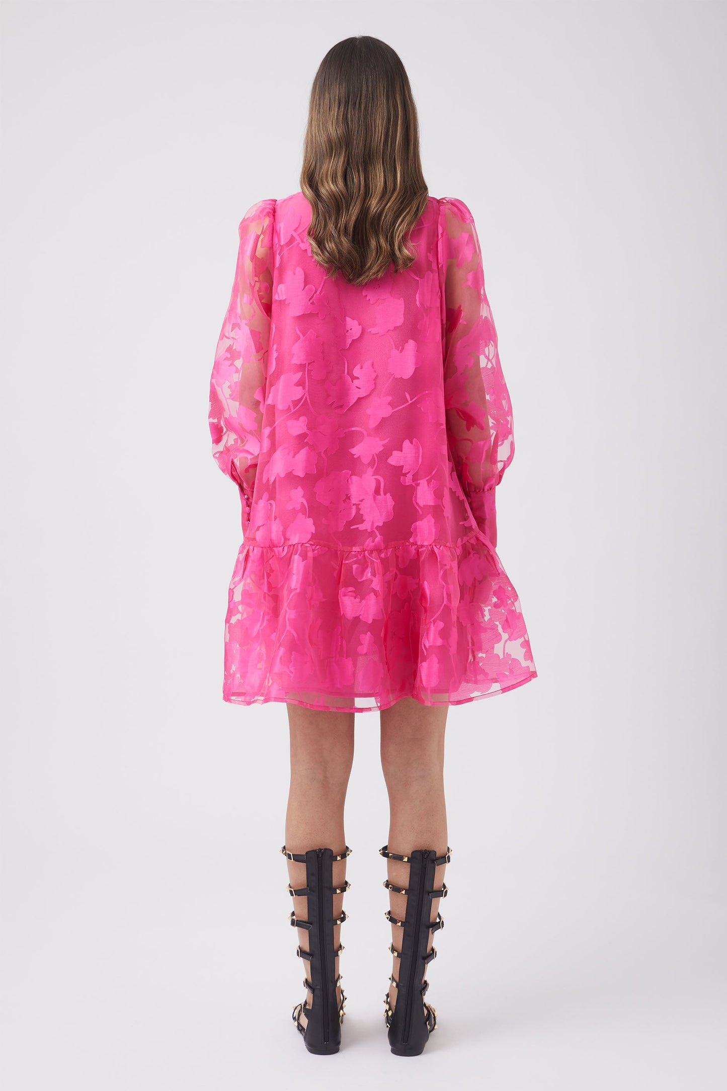 Blair Puff Sleeve Ruffle Dress