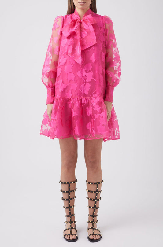 Blair Puff Sleeve Ruffle Dress