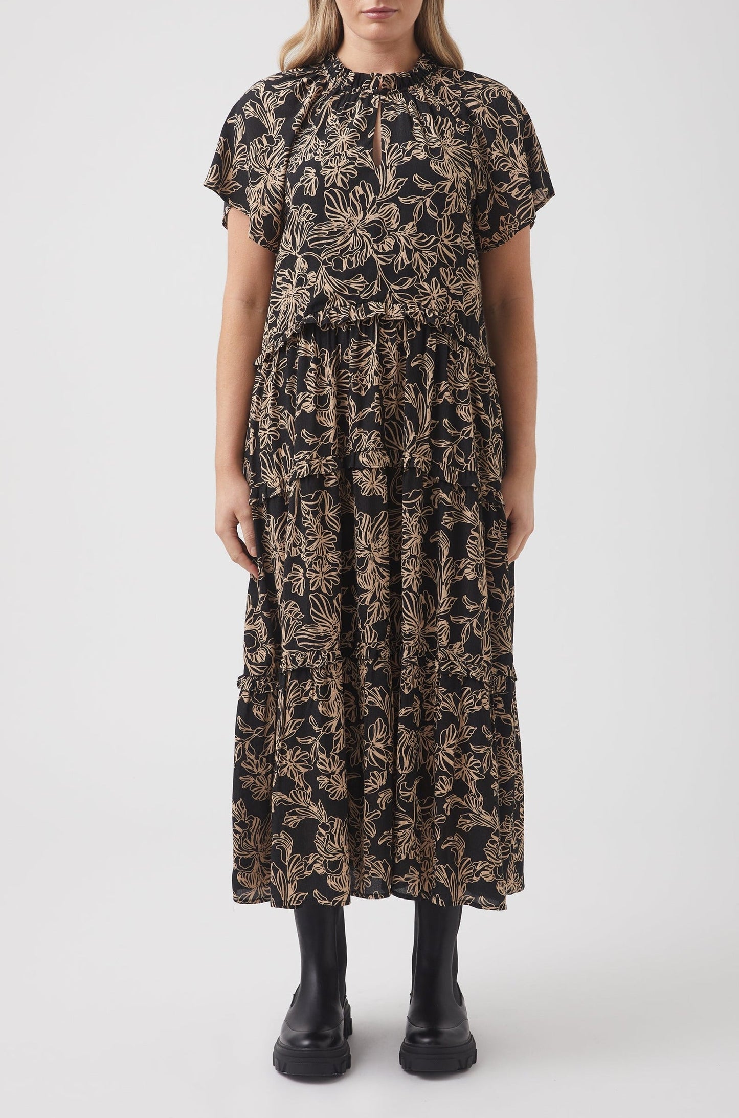 Lori Tiered Midi Dress