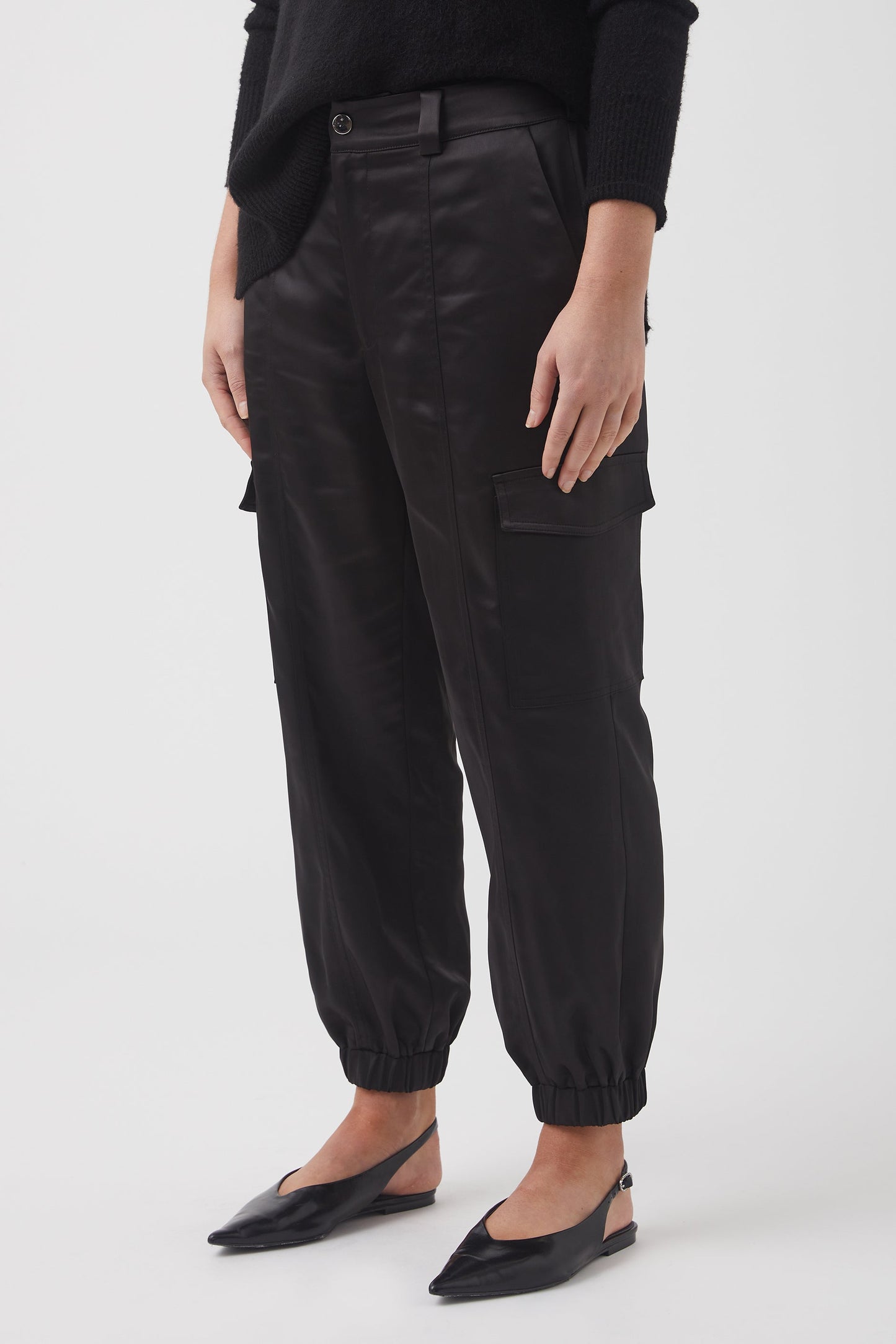 Lisa Satin Cargo Pant