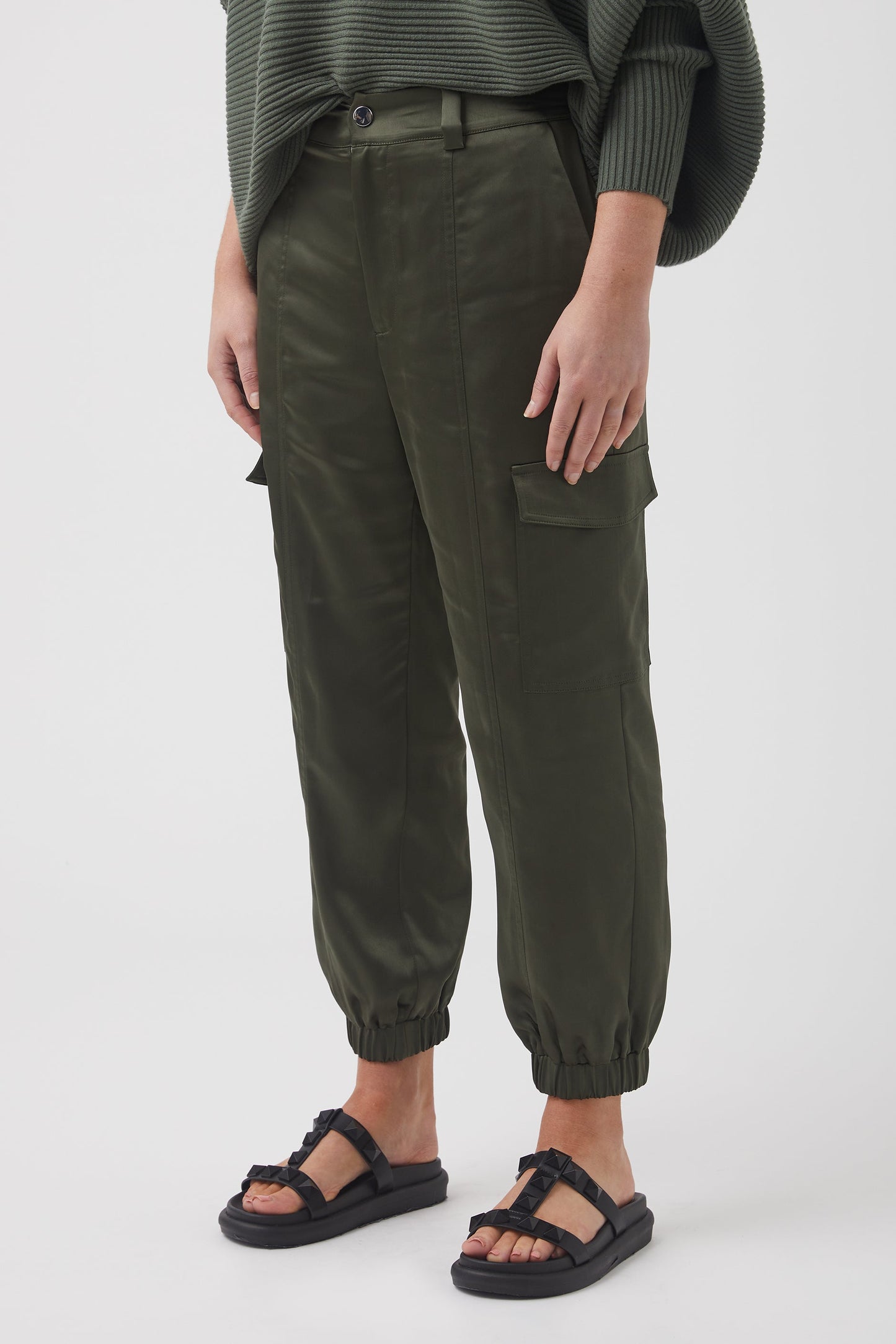 Lisa Satin Cargo Pant