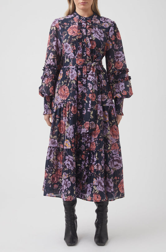 Jamie Ruffle Midi Dress