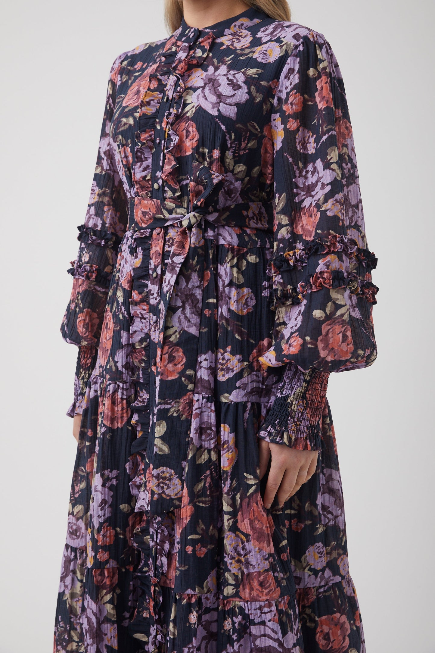 Jamie Ruffle Midi Dress