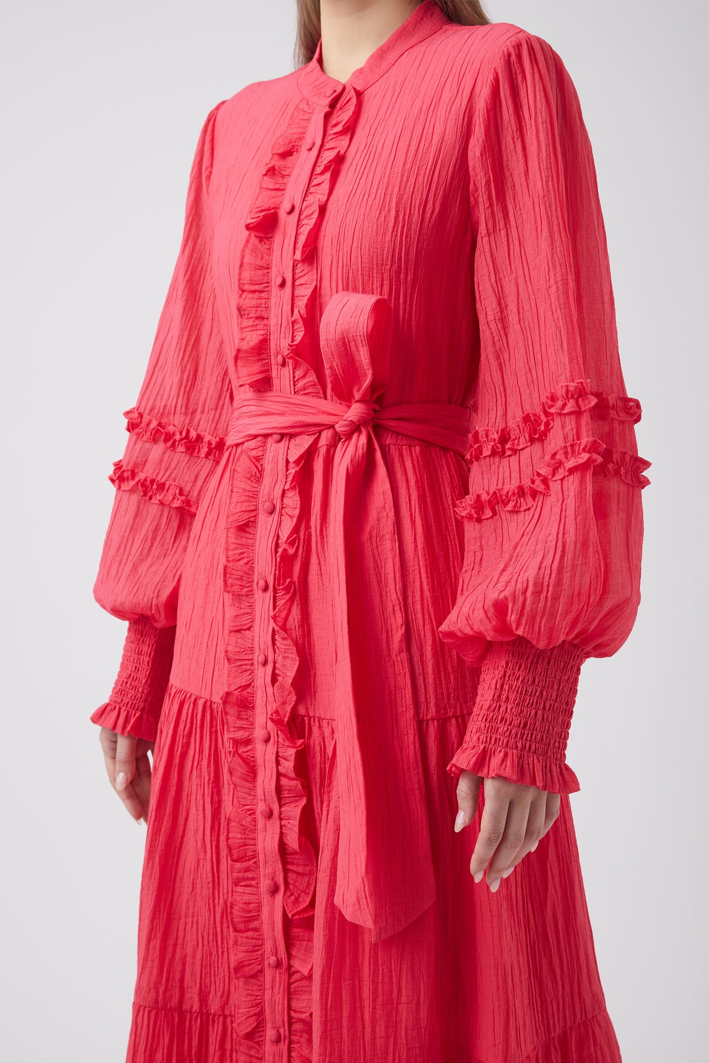 Jamie Ruffle Midi Dress