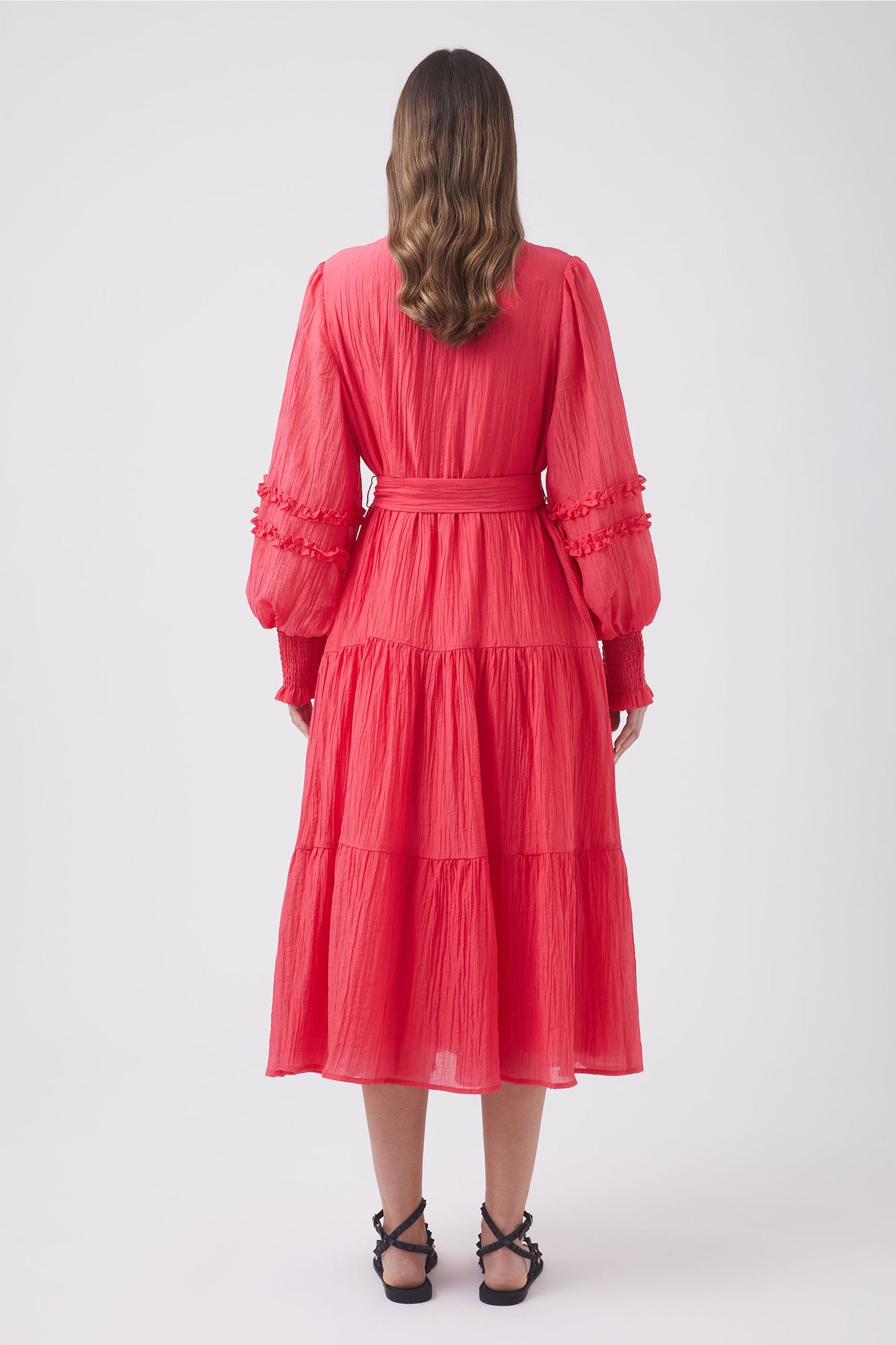 Jamie Ruffle Midi Dress