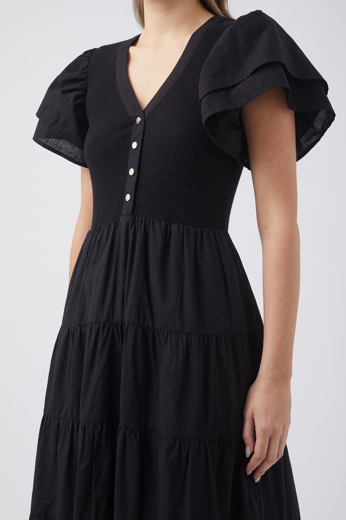 Eva Spliced Midi Dress
