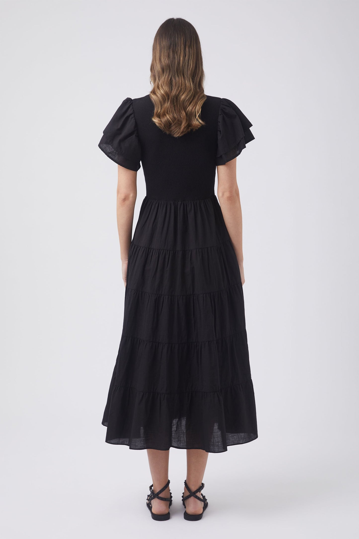 Eva Spliced Midi Dress
