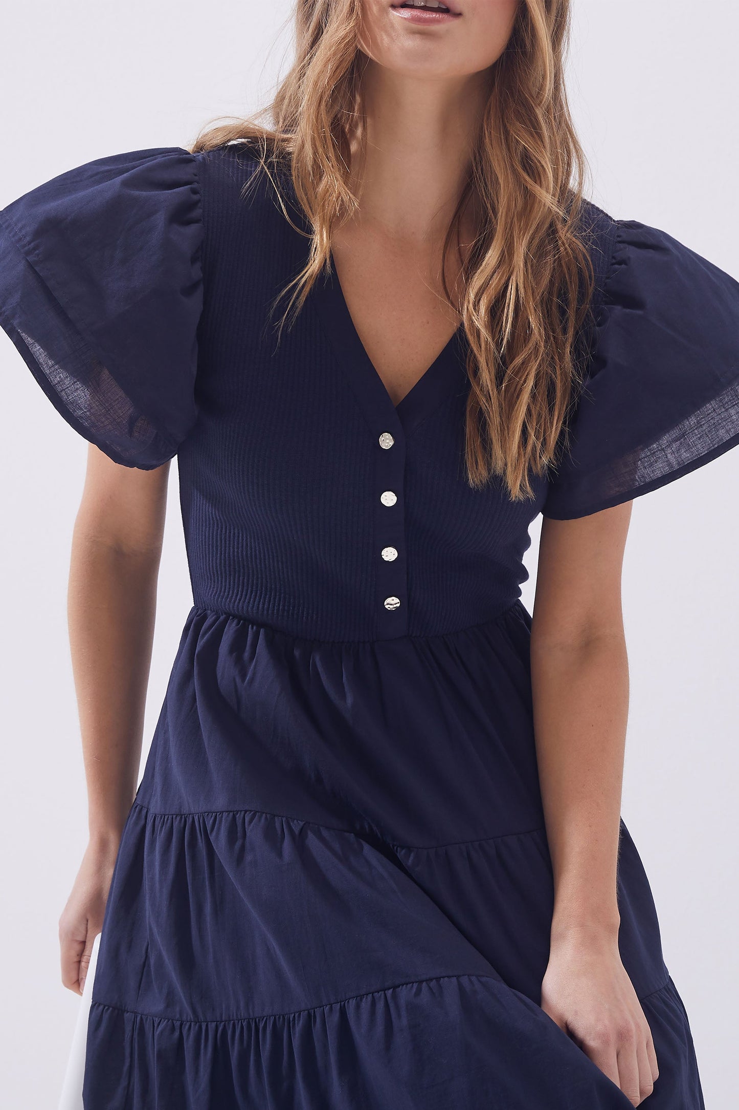 Eva Spliced Midi Dress