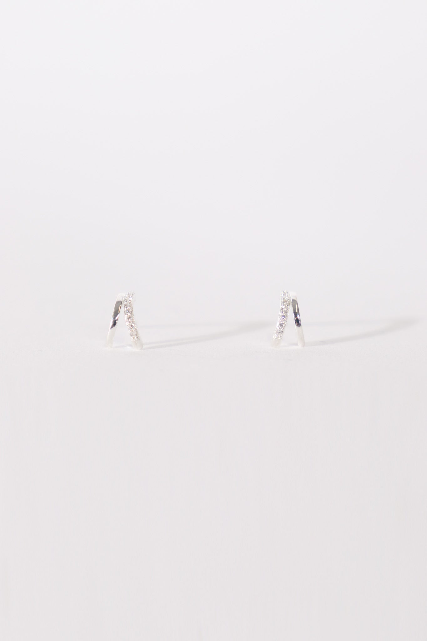 9ct Double Stone Set Earrings