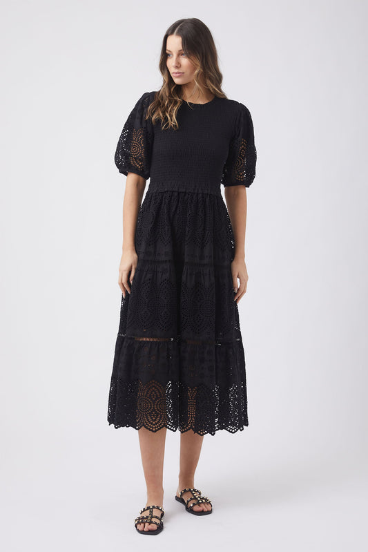 Nolita Broderie Midi Dress
