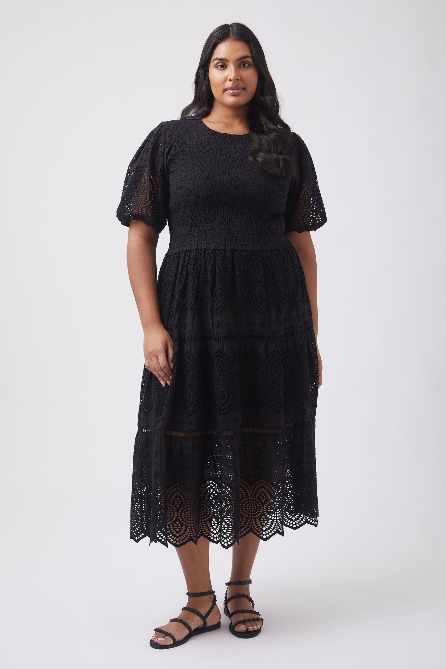 Nolita Broderie Midi Dress