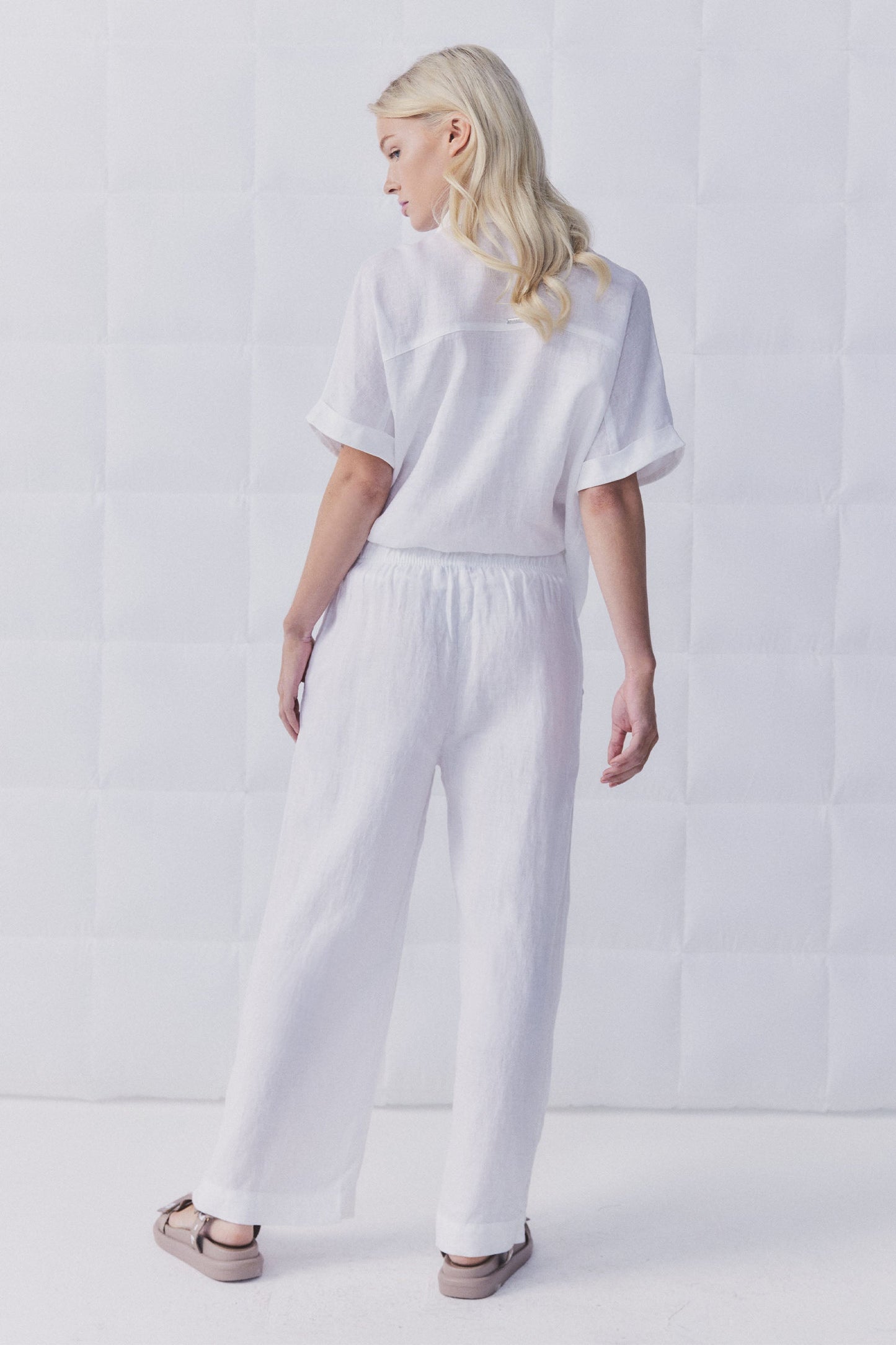 D-Luxe Wide Leg Linen Pant