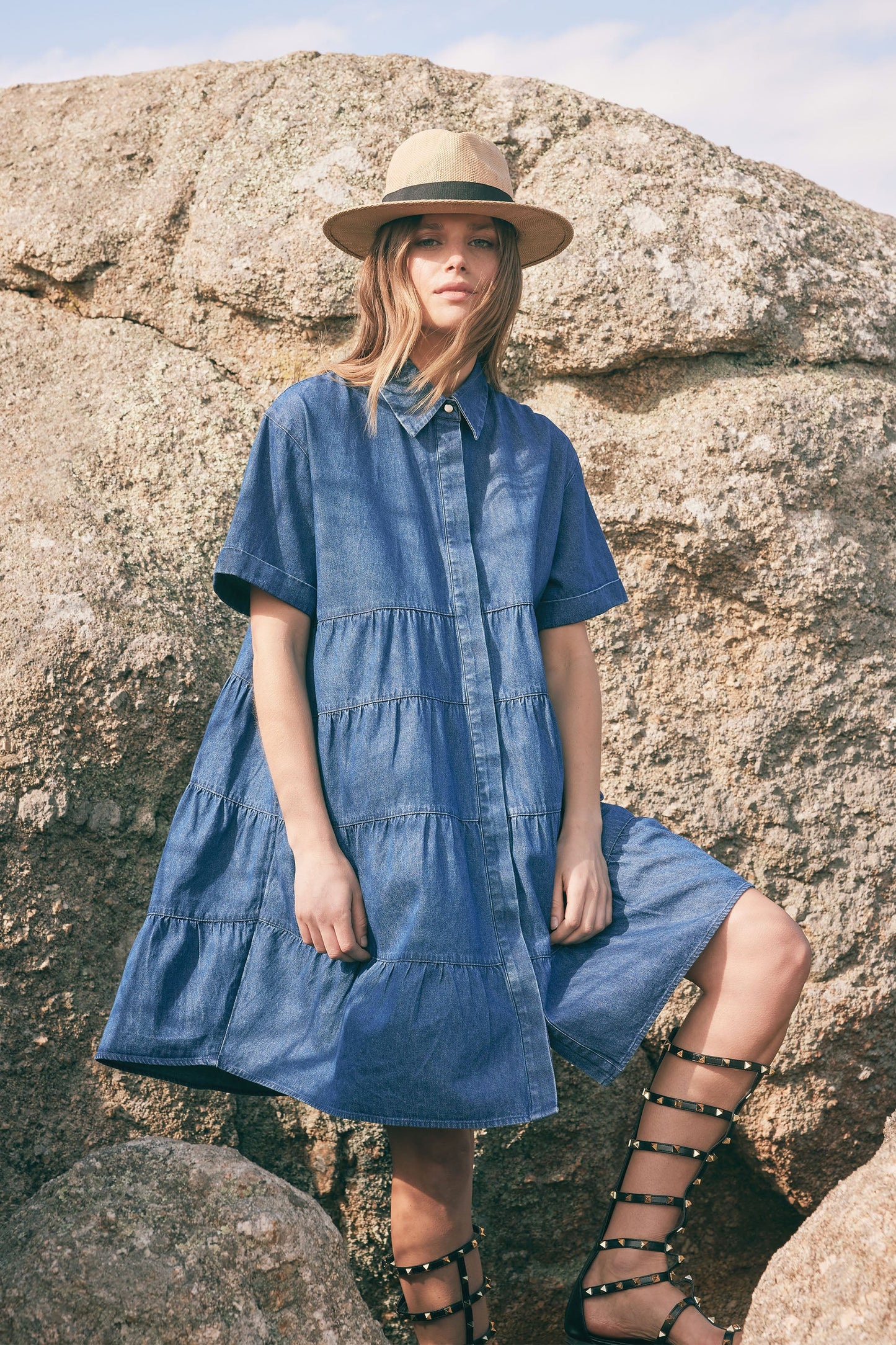 Anisa Denim Mini Dress