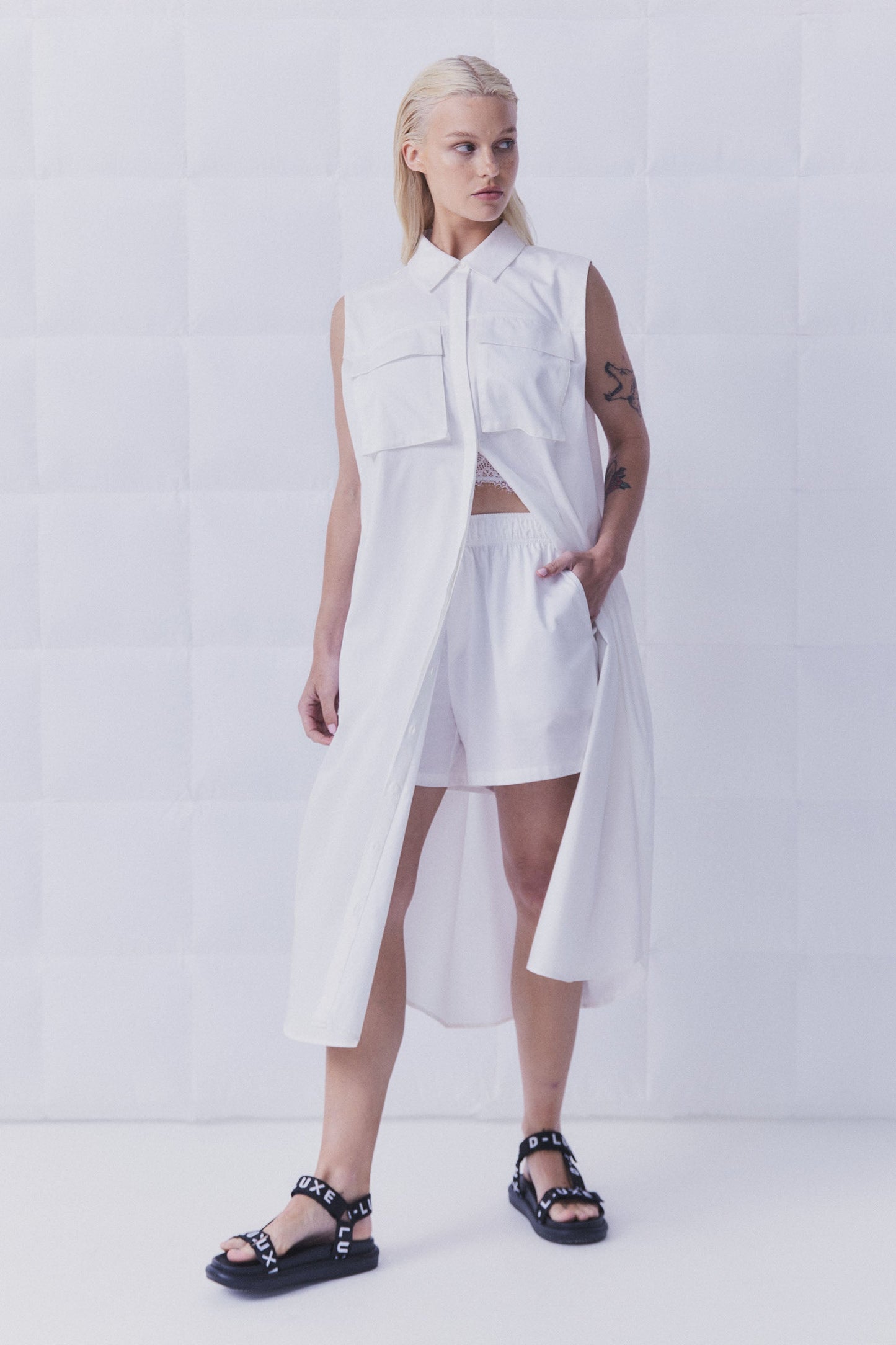 D-Luxe Poplin Pocket Dress