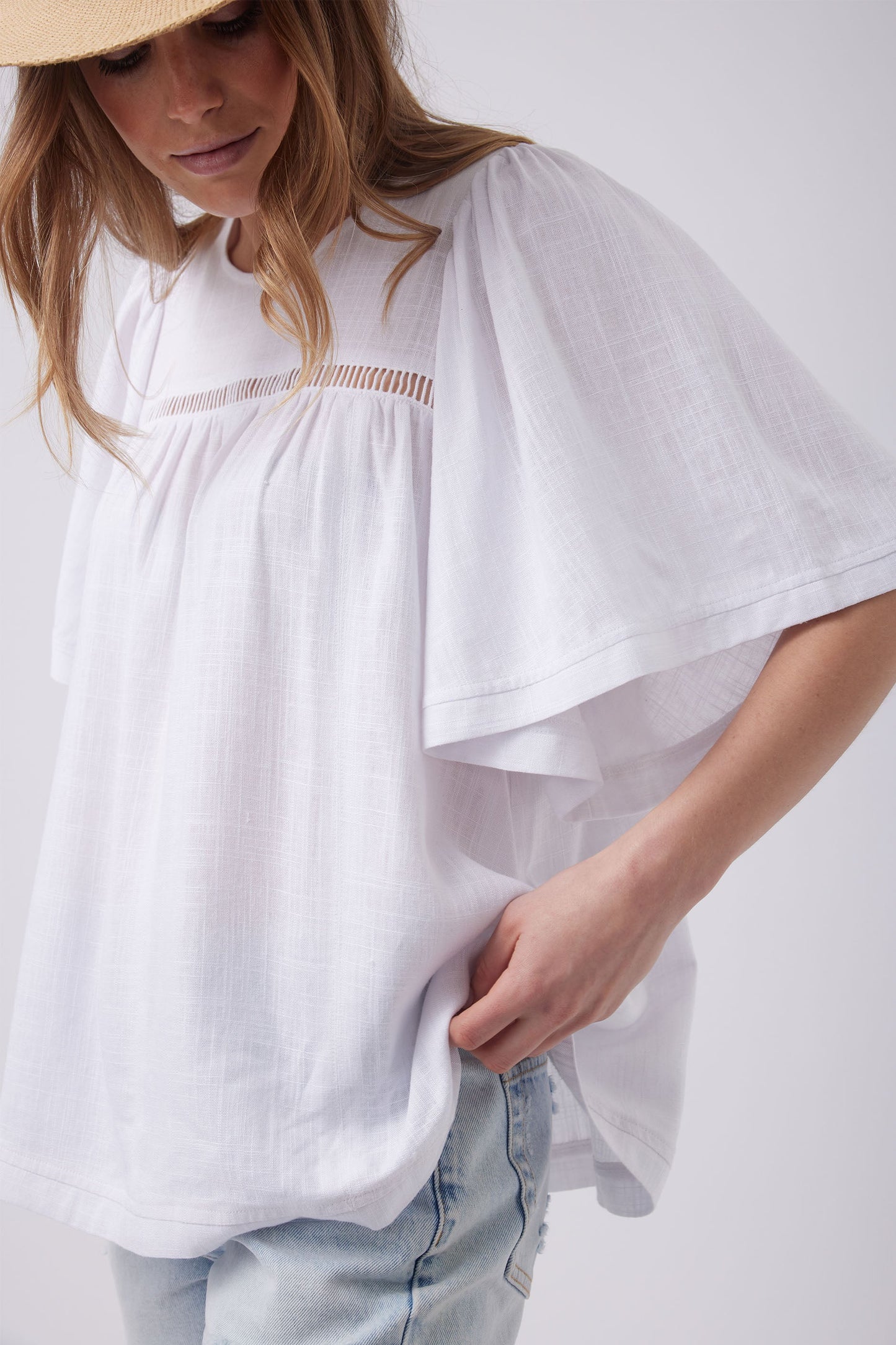 Jonti Flutter Sleeve Top