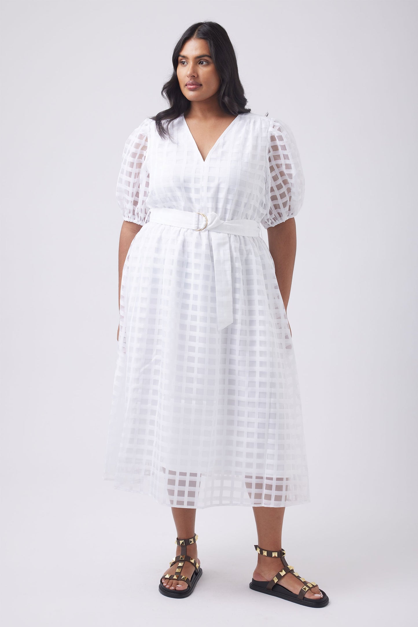 Monty Puff Sleeve Midi Dress