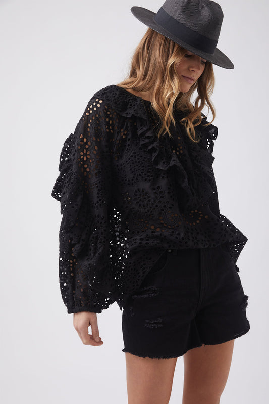 Camille Broderie Top
