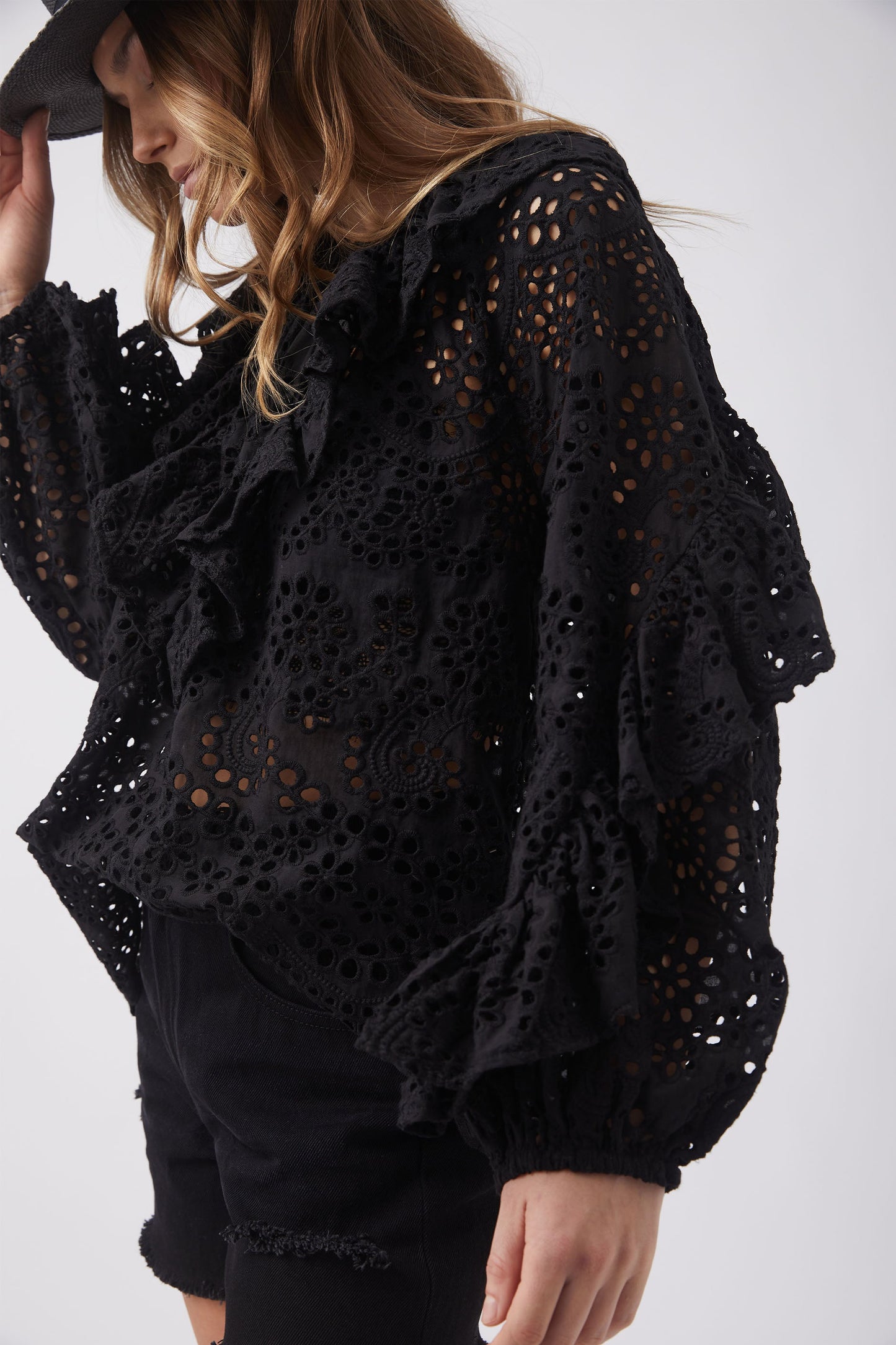 Camille Broderie Top