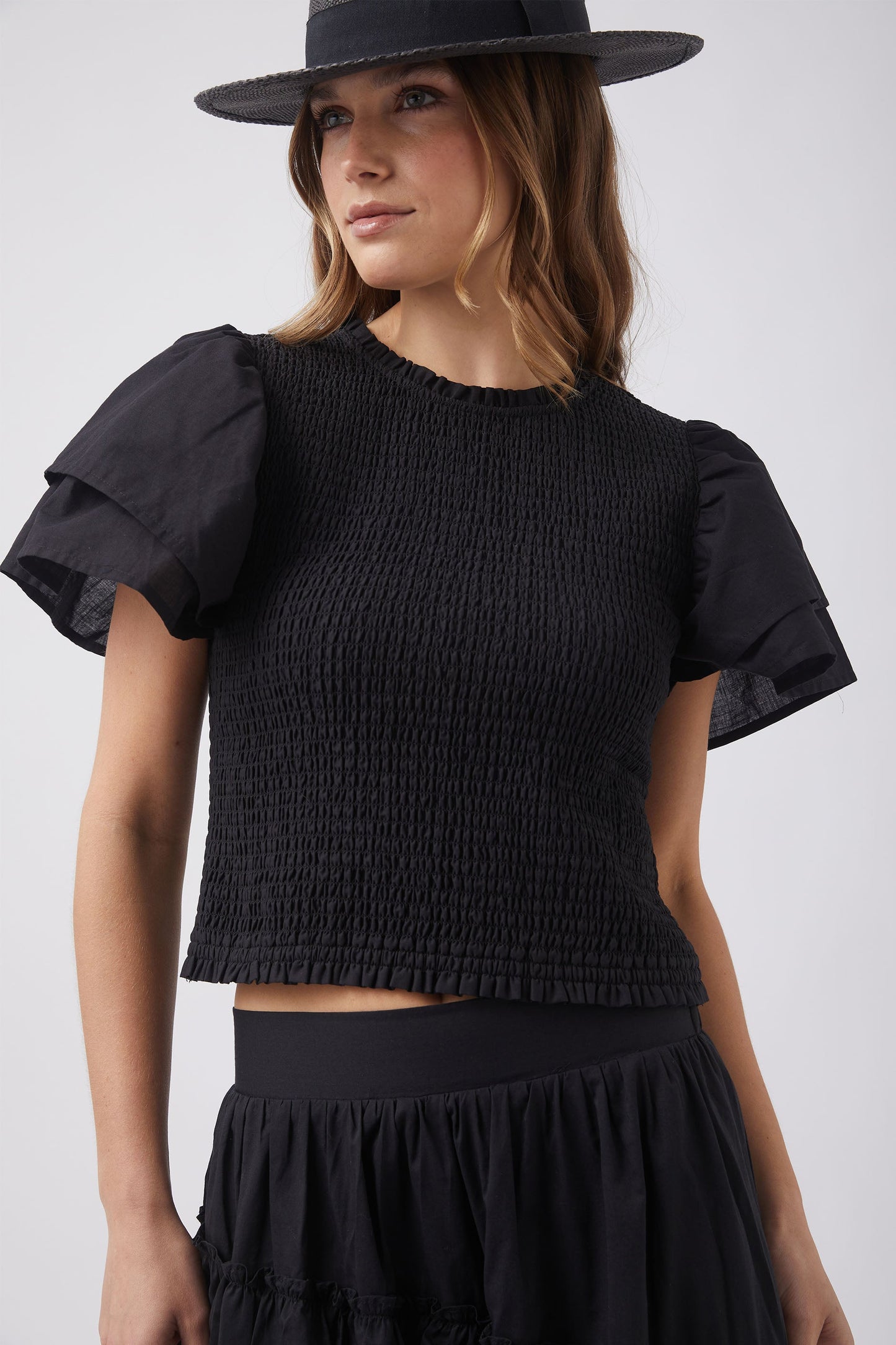 Amanda Shirred Top