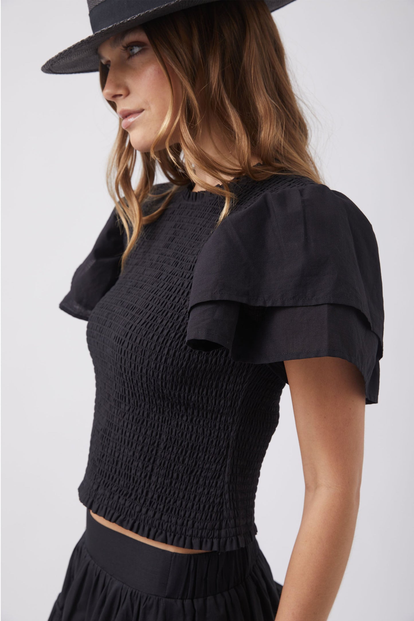 Amanda Shirred Top