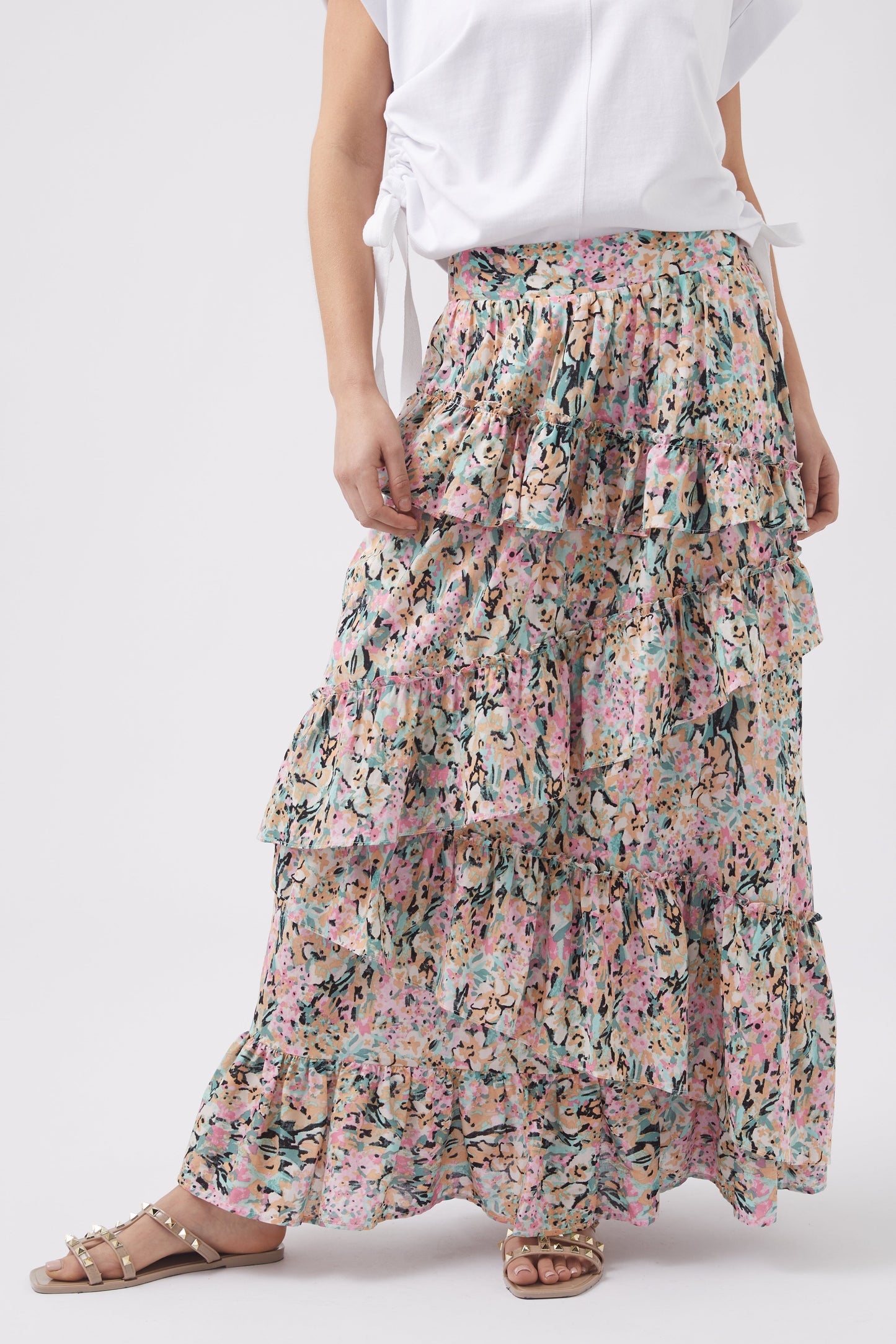Amanda Ruffle Maxi Skirt