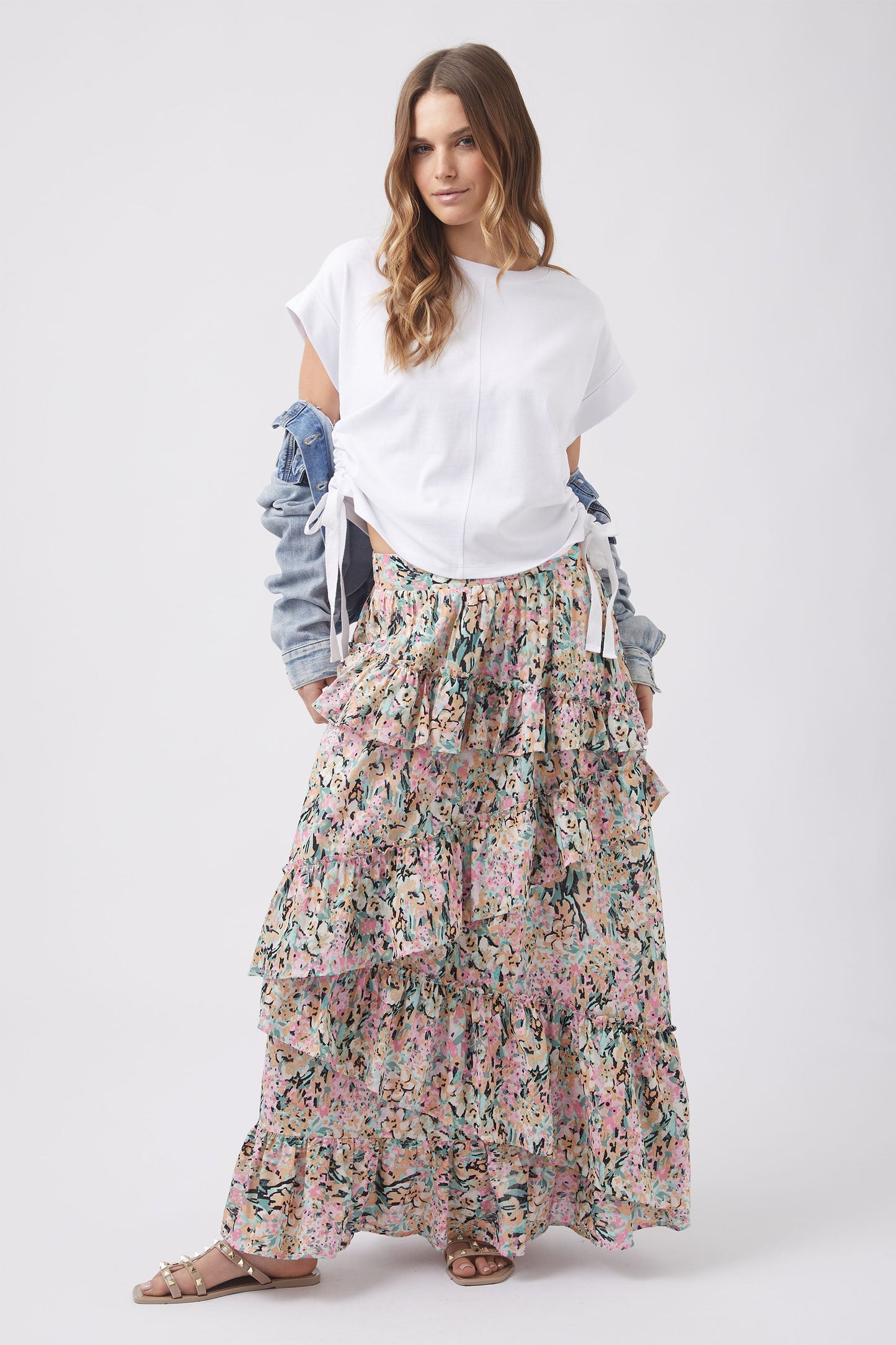 Amanda Ruffle Maxi Skirt