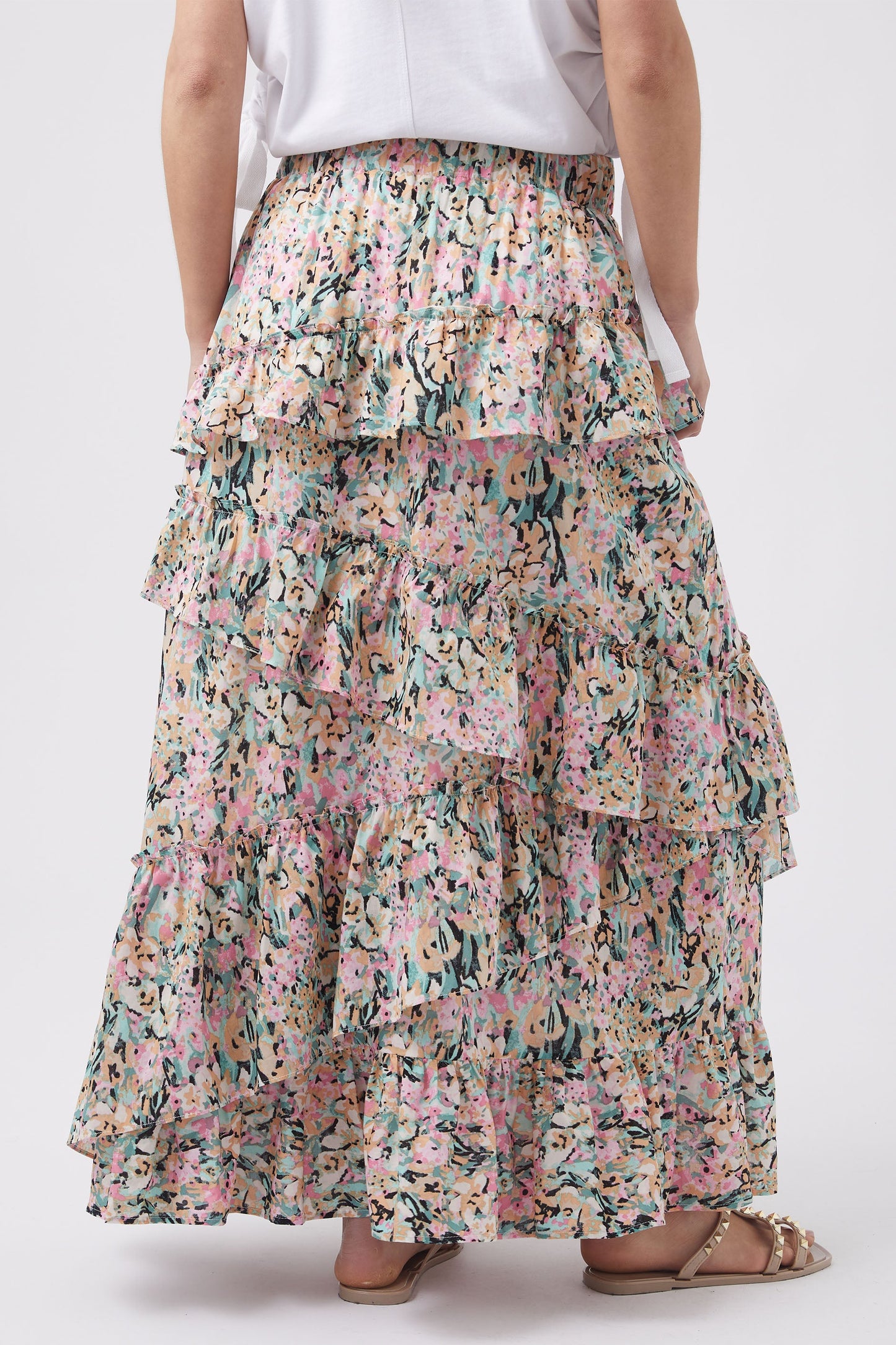 Amanda Ruffle Maxi Skirt