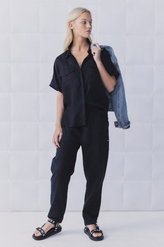 D-Luxe Pocket Linen Shirt