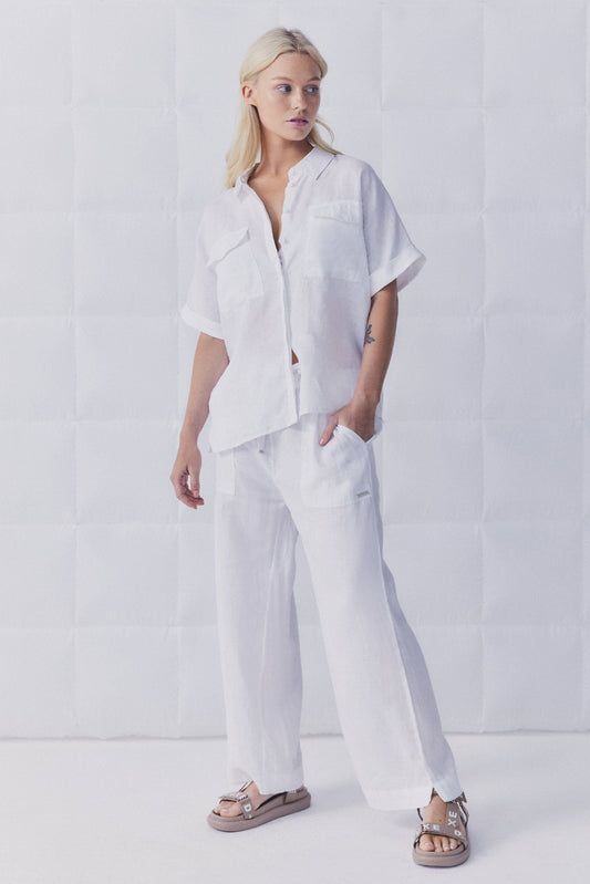 D-Luxe Pocket Linen Shirt
