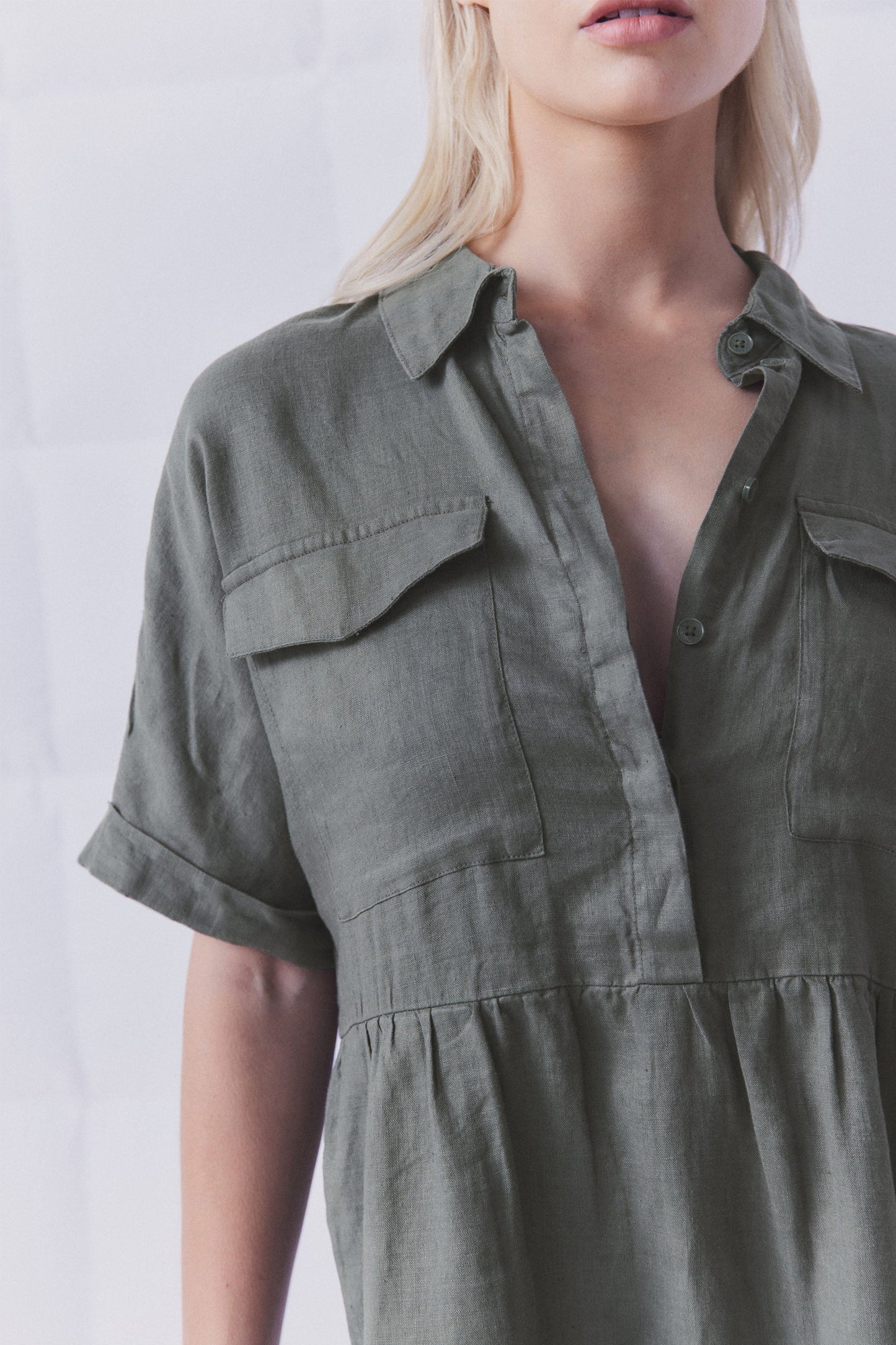D-Luxe Linen Pocket Dress