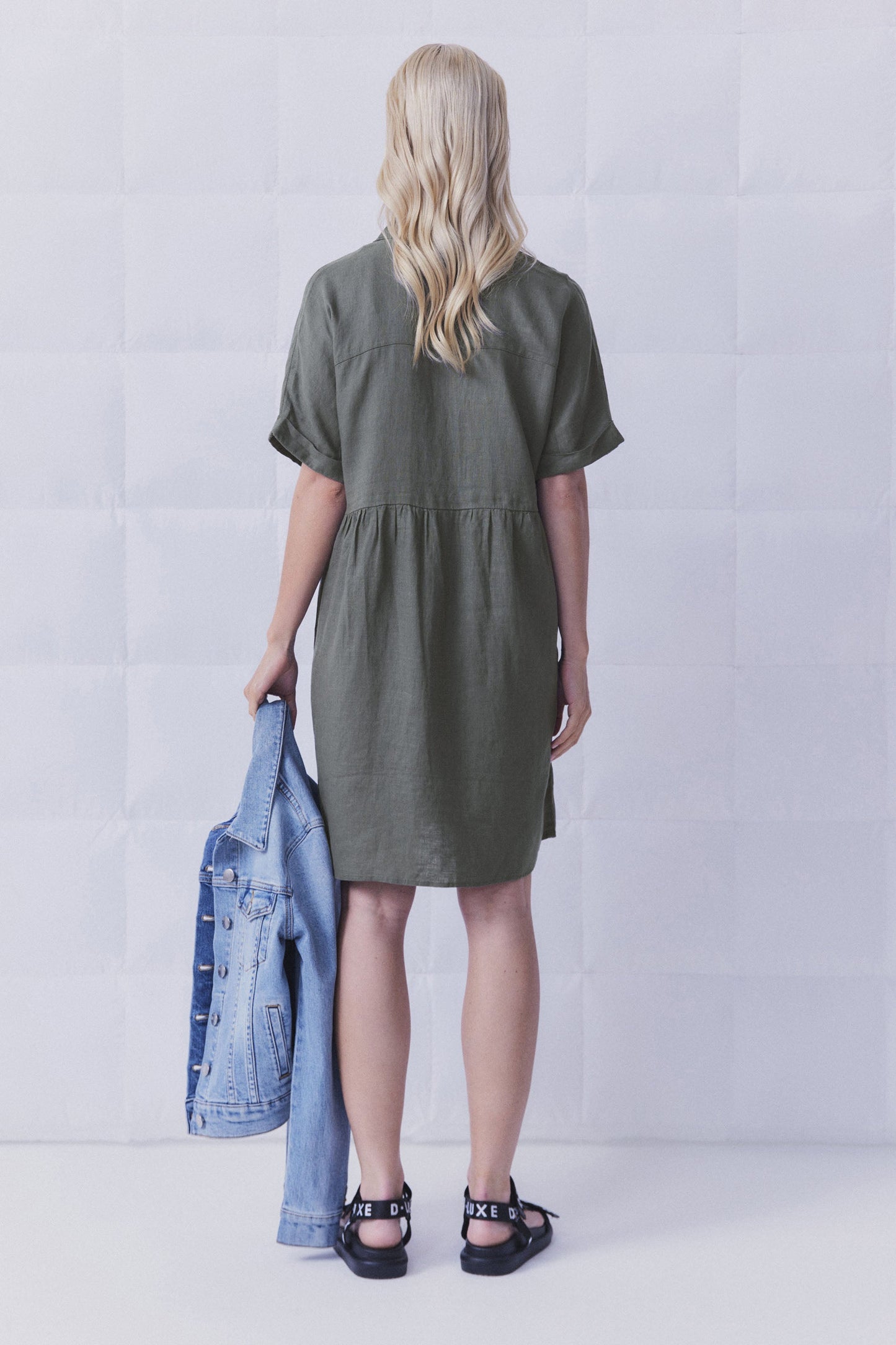 D-Luxe Linen Pocket Dress
