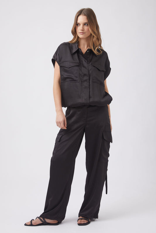 Asha Satin Sleeveless Jacket