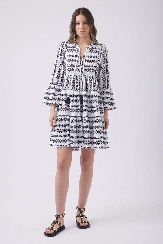 Indie Embroidered Mini Dress