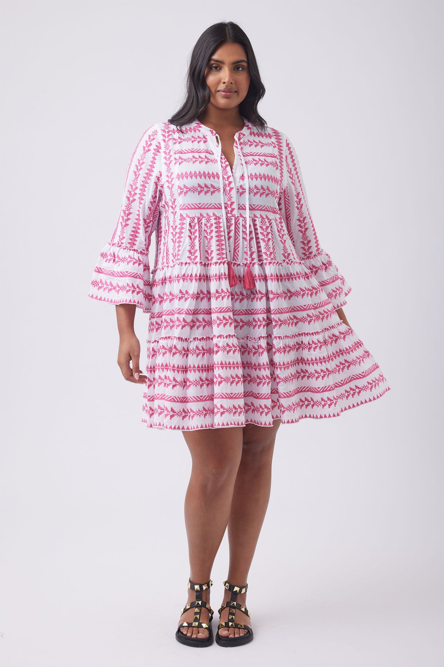 Indie Embroidered Mini Dress