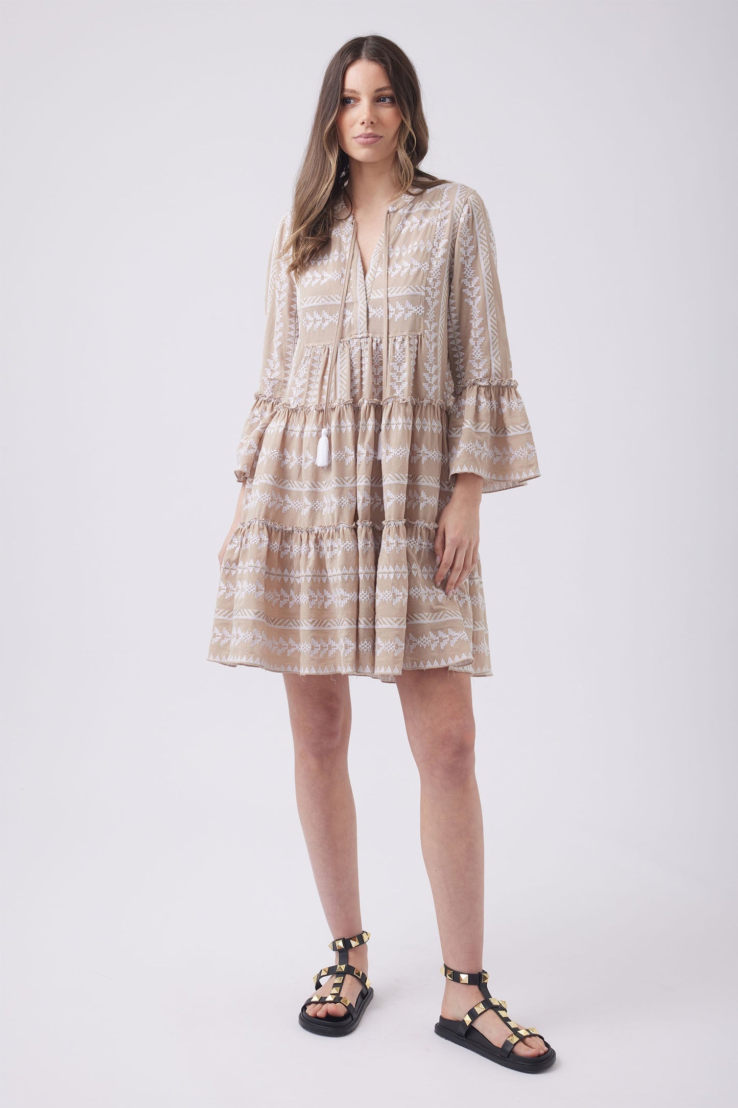 Indie Embroidered Mini Dress