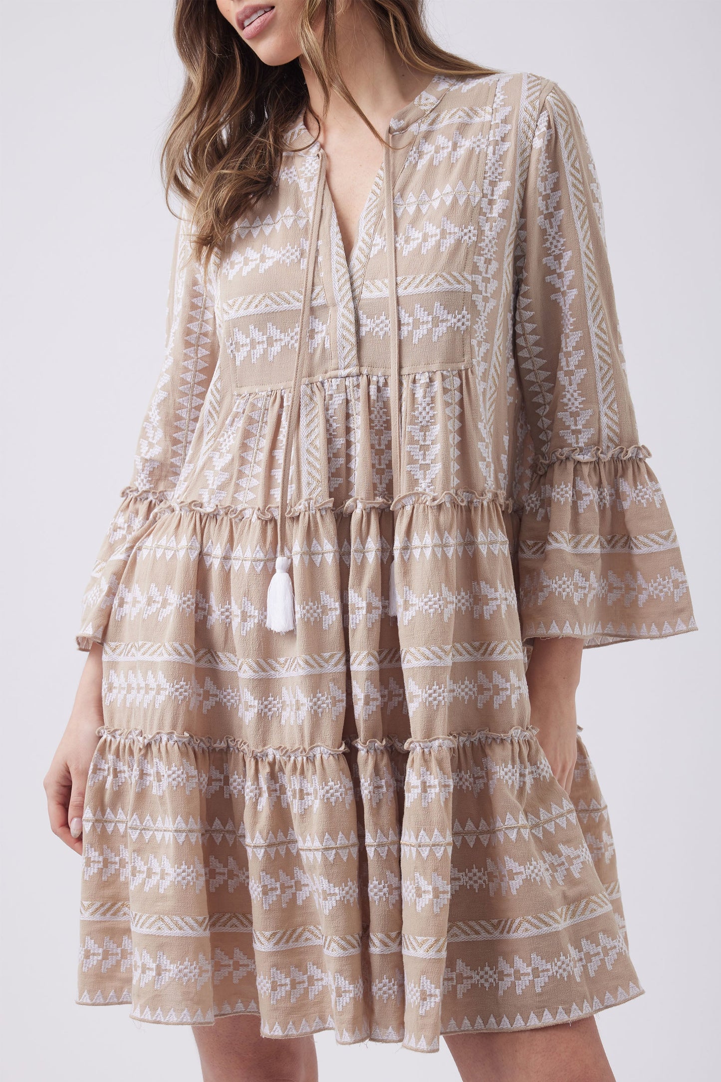 Indie Embroidered Mini Dress