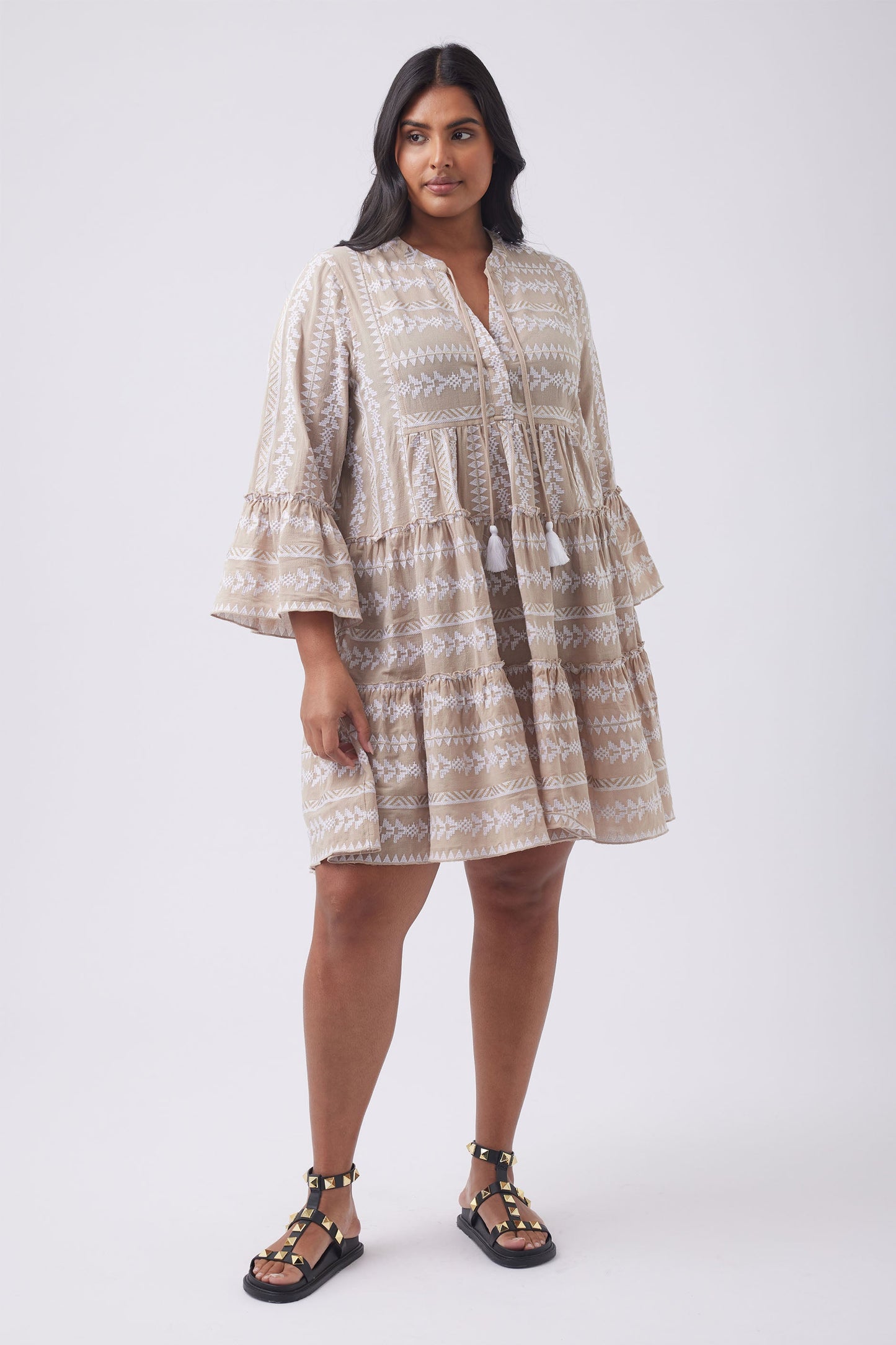 Indie Embroidered Mini Dress