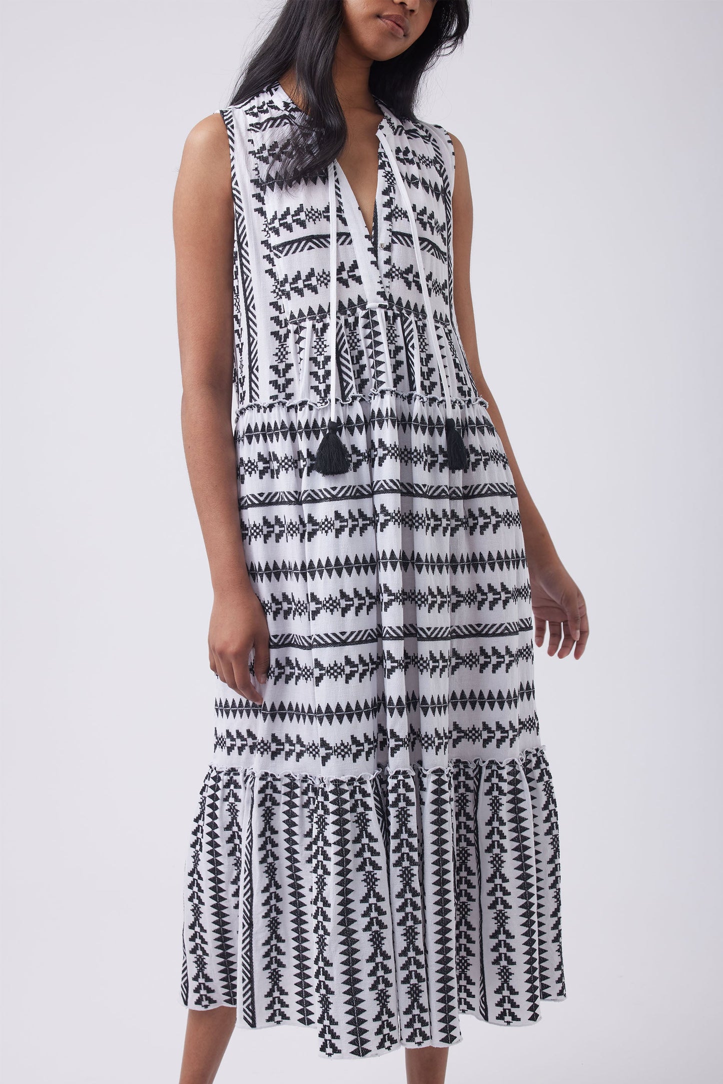 Indie Embroidered Midi Dress